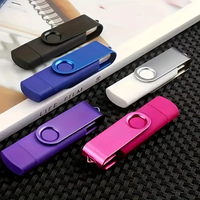 Nueva Unidad Flash USB Multifuncional de Metal de Alta Velocidad OEM ODM de 32GB/64GB/128GB Tipo-C/USB 2.0 para Teléfonos Inteligentes y Computadoras - Negra