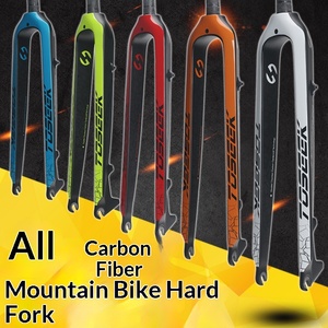 Fourche rigide <span class=keywords><strong>TOSEEK</strong></span> MTB ultra-légère en carbone intégral à tube droit, freins à disque, 26 et 27,5 pouces - Product Image 2