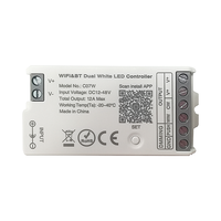Gradateur LED intelligent Laimi DC 12-48V Tuya WiFi RF 2CH, fonctionne avec les fonctions de gradation tactile pour bande LED CCT
