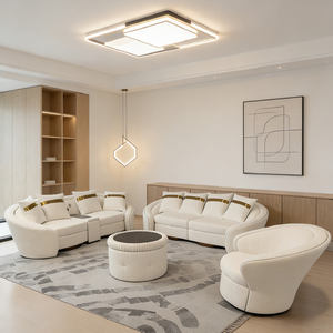 Set di Divani in Pelle Moderni con <span class=keywords><strong>Schienale</strong></span> Trapuntato e Gambe in Metallo, <span class=keywords><strong>Divano</strong></span> <span class=keywords><strong>Angolare</strong></span> Ecologico per Soggiorno, Hotel, Appartamento, Ufficio - Product Image 5