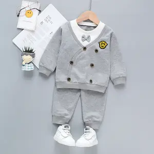 Весна 2023, Детский костюм, одежда для маленьких мальчиков, наряды, дизайнерский комплект одежды для школьников с длинными рукавами для мальчиков