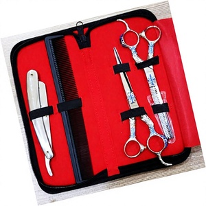 ASAP - Ensemble de ciseaux de barbier professionnels écologiques pour droitiers avec manche long et 26 dents pour le coiffage des cheveux des hommes - Acier inoxydable - Product Image 6