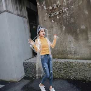 Imperméable en EVA épaissi pour adultes, avec bordure transparente surdimensionnée, coupe-vent de style coréen, poncho de pluie pour hommes et femmes, randonnée en plein air - Product Image 3