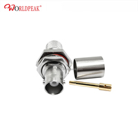 Connecteur étanche à sertir BNC femelle 50 ohms pour câble coaxial RF LMR400 RG213 RG214 7DFB H1000
