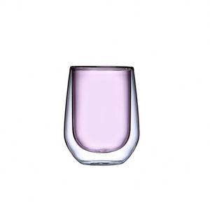 Tasse en verre à double paroi colorée, tasse à lait pour le petit-déjeuner, tasse à double couche isolante, élégante et petite - Product Image 1