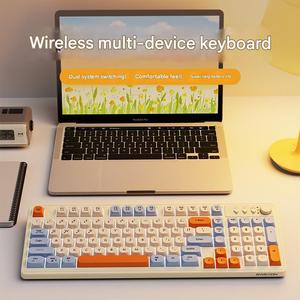 V1 <span class=keywords><strong>Wireless</strong></span> RGB Retroiluminado <span class=keywords><strong>Keyboard</strong></span> <span class=keywords><strong>Mouse</strong></span> Set Multi-Type Vitality Orange/Cream Grey Stock Disponible-Silent <span class=keywords><strong>Keyboard</strong></span> and <span class=keywords><strong>Mouse</strong></span> - Product Image 6