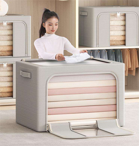 Faltbare Aufbewahrungsbox aus Oxford-Gewebe mit großem Fassungsvermögen, verdickter Organizer für Steppdecken und Kleidung für den Heimgebrauch - Product Image 6