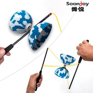 Sunpromotion Unique Bicolor Triple Roulement <span class=keywords><strong>Diabolo</strong></span> Classique Jouets Moyen Caoutchouc bicolore Trépied Bearig - Product Image 4