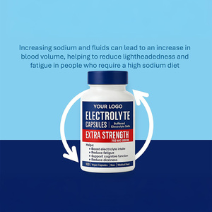Capsules d'électrolytes 750 mg de <span class=keywords><strong>sodium</strong></span>, 50 % plus de <span class=keywords><strong>sel</strong></span> tamponné de <span class=keywords><strong>sodium</strong></span> avec 100 mg de potassium, pour soulager la fatigue et les vertiges - Product Image 4