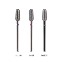 Fraise à ongles en diamant de qualité supérieure, fraises à ongles électriques pour manucure européenne, fraises à ongles cylindriques en diamant, fraises à ongles