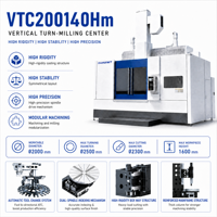 Centre d'usinage vertical CNC VTC200140Hm, gamme complète de modèles, design modulaire, pour usinage de métaux lourds