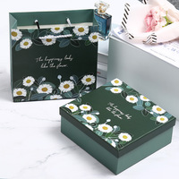 Nouveauté 2024 : Coffret cadeau cosmétiques (rouge à lèvres) motif petite marguerite, avec revêtement UV gaufré et emballage grand format ciel et terre