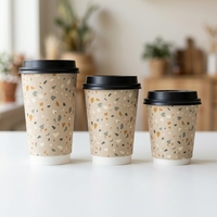 Gobelet à expresso personnalisé avec logo, 4oz, 8oz, 12oz, 16oz, gobelet à café en papier à double paroi, emballage jetable pour boissons chaudes à emporter