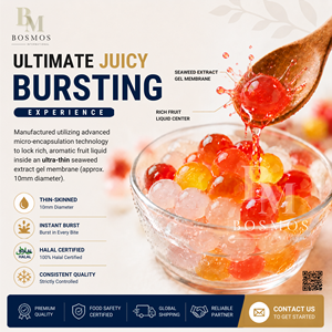 Bosmos Strawberry Popping <b>Boba</b> 3.3kg Bottle Bursting Fruit Juice <b>Bubble</b> Tea Topping HALAL Certified Taiwan - Product Image 6