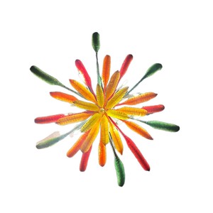 Pinces à cheveux unisexes en forme de bâtonnets de feux d'artifice avec paillettes et fleurs 6x3,5cm, accessoires lumineux pour la tête, décorations du Nouvel An - Product Image 4