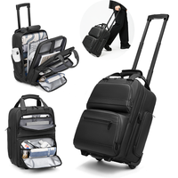 Valise à roulettes pour ordinateur portable de grande capacité, imperméable, pour voyages d'affaires, bagage à main approuvé par les compagnies aériennes, sac à roulettes pour hommes
