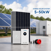 Système hybride domestique Lovsun 3,6-20 kW, contrôleur MPPT, onduleur hybride Deye, panneaux solaires en silicium, système d'énergie solaire résidentiel