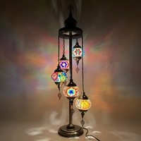 Lampe sur pied LED pour hôtel, vente chaude, lumières turques, art moderne, unique, fer forgé et verre, couleur personnalisée, 3 têtes, design turc