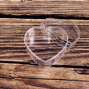 Caja de Acrílico Transparente de 3.4 x 2.95 x 1.57 Pulgadas, Caja de Exhibición de Joyería de Cristal en Forma de Cubo de Corazón con Tapa para Regalo de Boda - Product Image 4