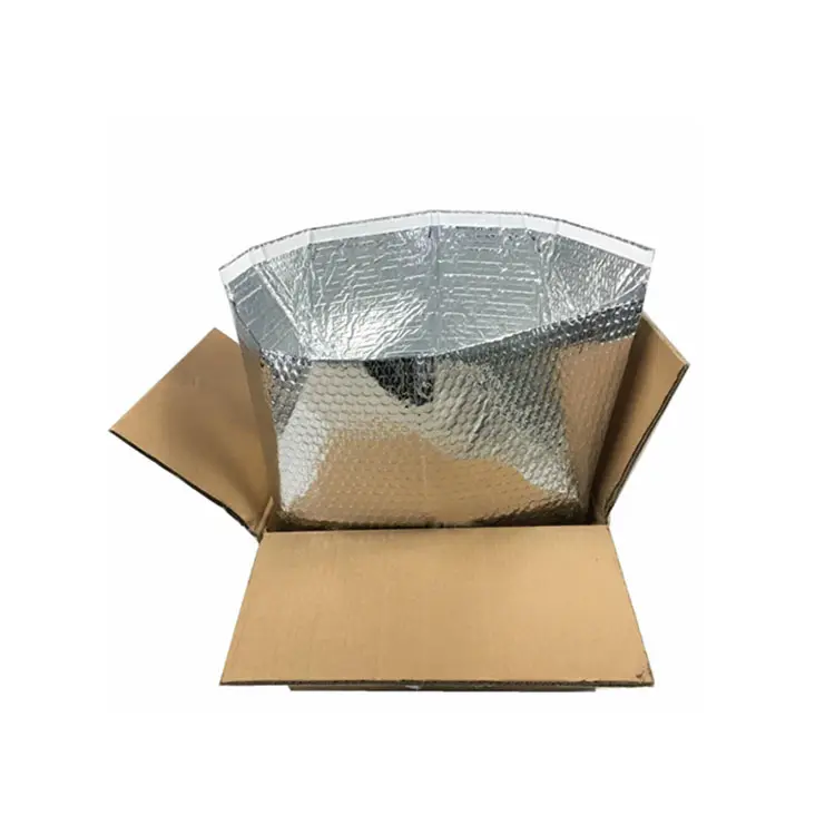High Quality Insulated Foil Bubble Cooler Box Liner Bag Insulated Shipping Thermal Box Liner