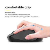 Mouse Laser Mini Nirkabel USB Digunakan 1600 DPI Model Ganda Portabel 4 Tombol Optik 2.4G Notebook Mouse Bisnis Kantor