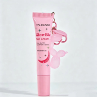 Crème pour les mains avec logo personnalisé, soin des cuticules, avec porte-clés, 15 ml, format mini, soin des ongles, hydratant, adoucissant, lotion pour les mains