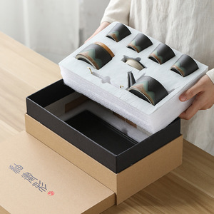 Ceramica nera Kung Fu tea <span class=keywords><strong>set</strong></span> semplice ufficio teiera da tè con vassoio da tè a secco trave di sollevamento <span class=keywords><strong>set</strong></span> bollitore regalo viaggio - Product Image 5