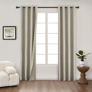 Custom Blackout Drapes Modern Hotel Luxury Curtains Used for Indoor Electric <b>Window</b> <b>Shade</b> Grey Color - Product Image 1