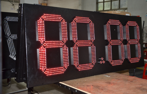 Placa de Preço de Combustível LED para Exterior, 7 Segmentos, 888 9/10, para Diesel Regular, com opções de 15, 18, 20, 22, 24, 32 e 18 polegadas, e opções de pagamento em dinheiro/cartão. - Product Image 5