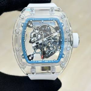 Montres mécaniques de sport de haute qualité à la mode avec boîtier en cristal bleu - Product Image 2