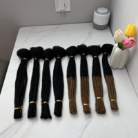 100% all'ingrosso capelli Afro mongoli grezzi 0.4cm di larghezza #1B/30 trecce all'uncinetto Dread Loc estensioni