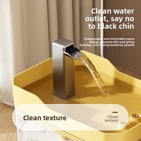 Fontaine à eau pour animaux de compagnie silencieuse, grande capacité, en forme de diamant, pour chat/chien, à circulation automatique, en plastique PP, alimentation électrique 220-240V