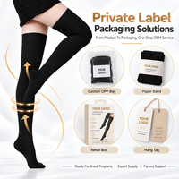 Chaussettes de compression médicale personnalisées 20-30 mmHg, fabricant OEM, chaussettes de compression graduée, support de marque privée