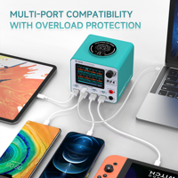 Alimentation régulée sans fil RF-MC09, source d'alimentation CC à 8 canaux, station de charge rapide multi-USB pour la réparation de cartes mères