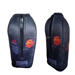 promotional customized neoprene zipper wine bottle cooler cover,beer cooler sleeve