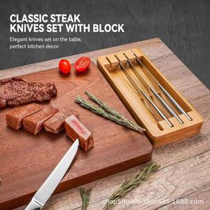 Wooden Knife <b>Storage</b> <b>Box</b> Bamboo Drawer Organizer With Compartments For <b>Kitchen</b> Cutlery Desktop <b>Storage</b> Tray - Product Image 3