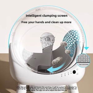 Offre Spéciale de nettoyage automatique bac à litière pour chat conception intelligente grande fonction anti-éclaboussures de roulement sable désodorisant en plastique transfrontalier - Product Image 3