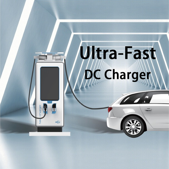 SCU 43-Inch Ultra-Fast Dual Gun EV Charging Station High-Power 480kw DC Electric Car Charger with 97% Efficiency New Condition