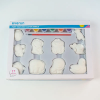 Kit de peinture artistique et artisanale pour enfants Statues en plâtre non peintes Peignez votre propre céramique DIY Prêt à peindre Figurines en plâtre