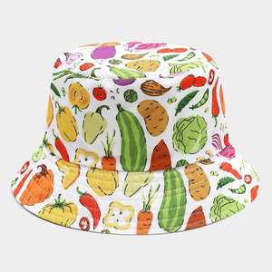 Chapeau de soleil de plage printemps-été, motif fruits et légumes, chapeau de pêcheur tendance pour femme et fille, chapeau bob réversible mignon pour l'extérieur - Product Image 4