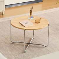 Table basse moderne en MDF, table d'appoint ronde de style nordique, prix d'usine bas, vente en gros