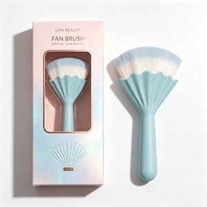 Brocha de Maquillaje en Forma de Concha de Marca Privada con Cerdas de Secado Rápido y Resistentes a la Suciedad para Uso Diario - Product Image 1