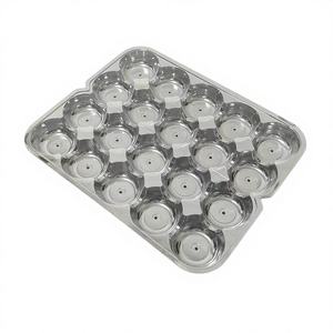 Paquete de 20 Bandejas Transparentes de PVC para Servir Alimentos, Bandeja Rectangular de Plástico Transparente para Manzanas - Product Image 1