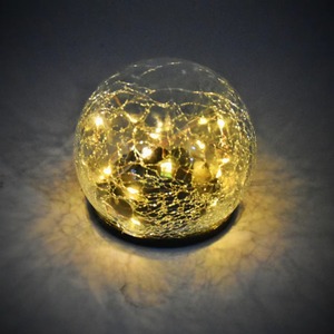 Nueva Lámpara Solar Empotrada con Efecto Craquelado, Lámpara de Ambiente de Cristal, Lámpara de Parque IP65, Decoración de Jardín, Lámpara de Paisaje - Product Image 6