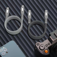 Câble de charge USB-C magnétique en nylon tressé, charge rapide PD 60W/100W, câble de données pour téléphones mobiles et batteries externes
