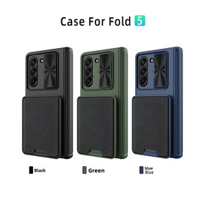 เคสโทรศัพท์รุ่นขายดีที่สุดสำหรับ Samsung Galaxy Z Fold5 มาพร้อมที่ใส่บัตรแบบถอดได้และตัวป้องกันเลนส์ - Product Image 5