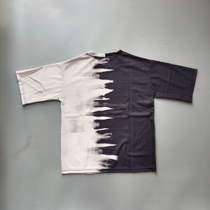 Custom Two Tone <strong>T</strong> <strong>Shirt</strong> for Summer Color Block Tie-dye Tee Streetwear Hip Hop - Product Image 3