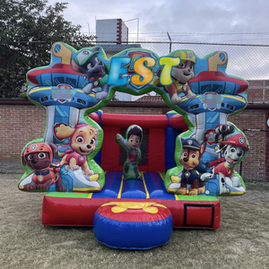 Location de châteaux gonflables pour fêtes, chien de dessin animé sautant, château gonflable commercial, château gonflable pour chien avec souffleur inclus - Product Image 4