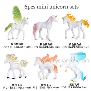 Decoración de dormitorio para niñas pequeñas, estatuas de plástico de unicornio, cuento de hadas, bestia mítica, arcoíris, <span class=keywords><strong>Pegaso</strong></span>, figura de unicornio coleccionable, juguete - Product Image 5
