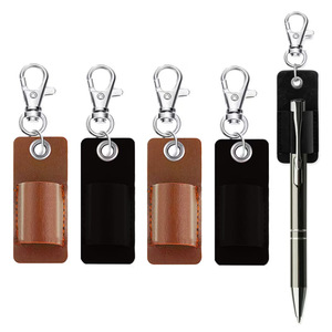 Étui à stylo portable de style international, en cuir PU, rétro et créatif, petit et léger, peut être utilisé pour - Product Image 1